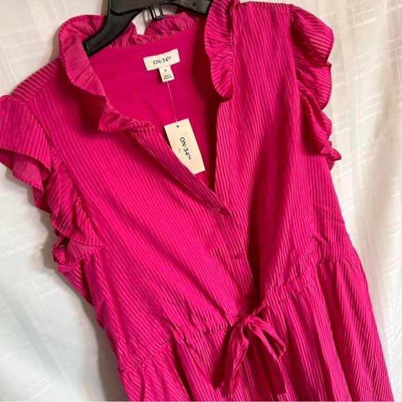 On 34th Plus Size Pink Dress - Picture 9 of 10